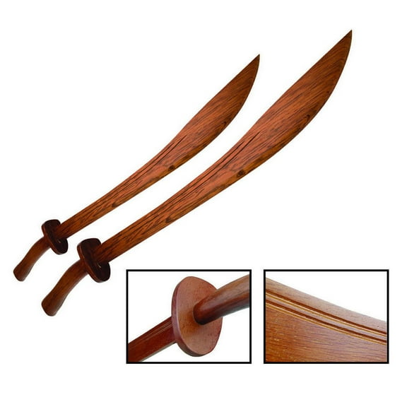 Wooden Chinese Broad Sword, Martial Arts Training, Kung Fu Tai chi Cosplay Sword (33")