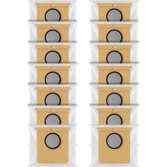 14 Pack Compatible with Eufy Replacement Dust Bags for Eufy 2.5L L60/L50 Series with Self-Empty Station, White