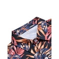 thumbnail image 5 of JYYYBF Men's 2 Pcs Beach Set Leaves/Flower Print Short Sleeve Holiday Hawaii Shirts Tops Casual Elastic Waist Shorts Summer Outfits, 5 of 6