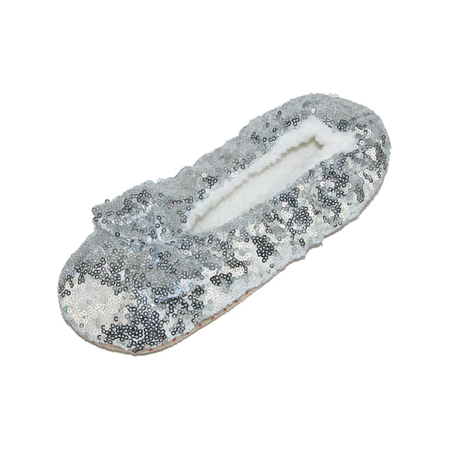 Alotta Knits Pantoufles Ballerines à Paillettes avec Doublure en Molleton Sherpa (Femmes)