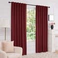 thumbnail image 6 of Deconovo Blackout Curtains Set of 2 for Living Room, Burgundy Red, 52"x84", Solid Back Tab Curtains, 6 of 9