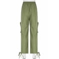 thumbnail image 6 of Pocketed Front Parachute Cargo Pants (S, Green), 6 of 9