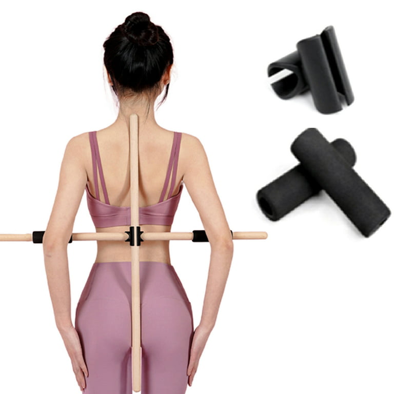 Yoga Stick Set Wooden Sturdy Long Massage Stick Exercise Stick for Back  Posture