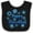 Black and White, variant on Inktastic Happy Hanukkah Blue Stars of David and Snowflakes Boys or Girls Baby Bib