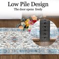 thumbnail image 2 of GlowSol 5'x7' Boho Washable Area Rug Retro Floral Persian Rug Indoor Soft Foldable Rug for Dining Room Home Office, Beige/Blue, 2 of 7