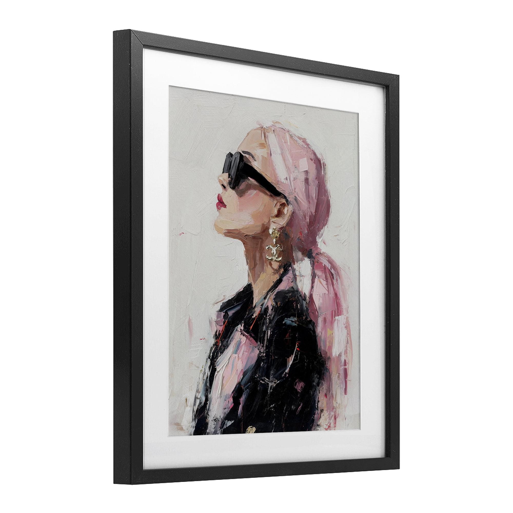 Stupell Industries Pink Daydream Impression Black Framed Print Under Glass, design by Svetlana Aleynikova