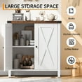 thumbnail image 4 of Kojooin Coffee Bar Cabinet with Storage, 30 Inch Farmhouse Kitchen Storage Cabinet with 2 Barn Doors, 4 of 9