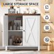 thumbnail image 4 of QinaQin Aparador buffet estilo farmhouse con 2 puertas y repisa ajustable, credenza compacta para almacenamiento en sala, cocina o comedor, 4 of 9