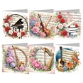 thumbnail image 1 of Pintura Diamantes Tarjeta Felicitación Daily Wish Card Kit 6 PCS Instrumento Musical Y Regalos Flores para Amigos Amantes La Familia, 1 of 9