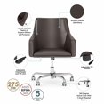 thumbnail image 2 of Cabot Mid Back Leather Office Chair in Brown - Bonded Leather, 2 of 8