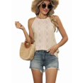 thumbnail image 2 of Camisetas Sin Mangas con Cuello Alto y Cuello Halter Color Caqui XXL, 2 of 8