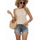 thumbnail image 2 of Camiseta Sin Mangas con Cuello Alto y Cuello Halter, Color Caqui, Talla XL, 2 of 8