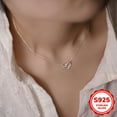 thumbnail image 6 of LINXIQIN A Delicate And Stylish S925 Silver Heart-shaped Zirconia Necklace With Infinite Luck 8-character Collarbone Chain Design, A Sense Of Design For Women's Jewelry Gifts., 6 of 9