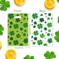 thumbnail image 2 of Lksixu 10 Pcs St. Patrick's Day Gift Bags, Double-Sided Green Shamrocks Plastic Treat Bags with Handles, Irish Lucky Cellophane Goodie Bags BPA-Free Reusable Snack Bags for Party Favor, 2 of 9