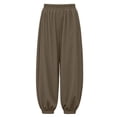 thumbnail image 5 of SROBPTY Teen Girls Pants Solid Elastic Waist Straight Leg Soft Breathable Trousers for 1-14Y, 5 of 5
