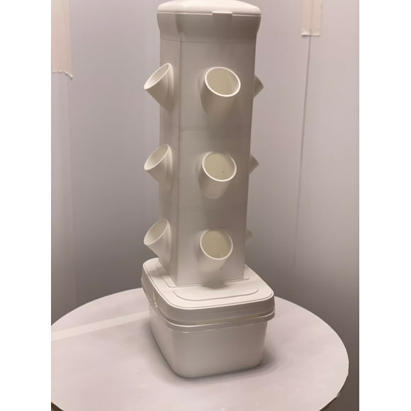 Exo Hydroponics 3 Tier Vertical Garden Planter Tower for Indoor Gardening, Vertical gardening Indoor/outdoor, 12 Stacking Garden Pots, 100% Money Back Guarantee