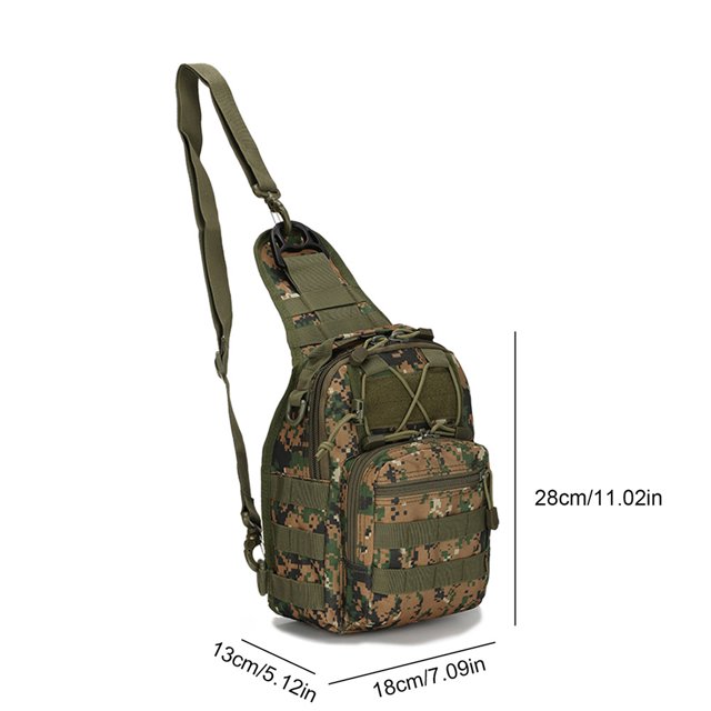 Bolsa De Pecho 600D Oxford Chest Bag EDC Molle Outdoor Crossbody Fanny Pack (Jungle Digital) Hugtrwg Para Estrenar