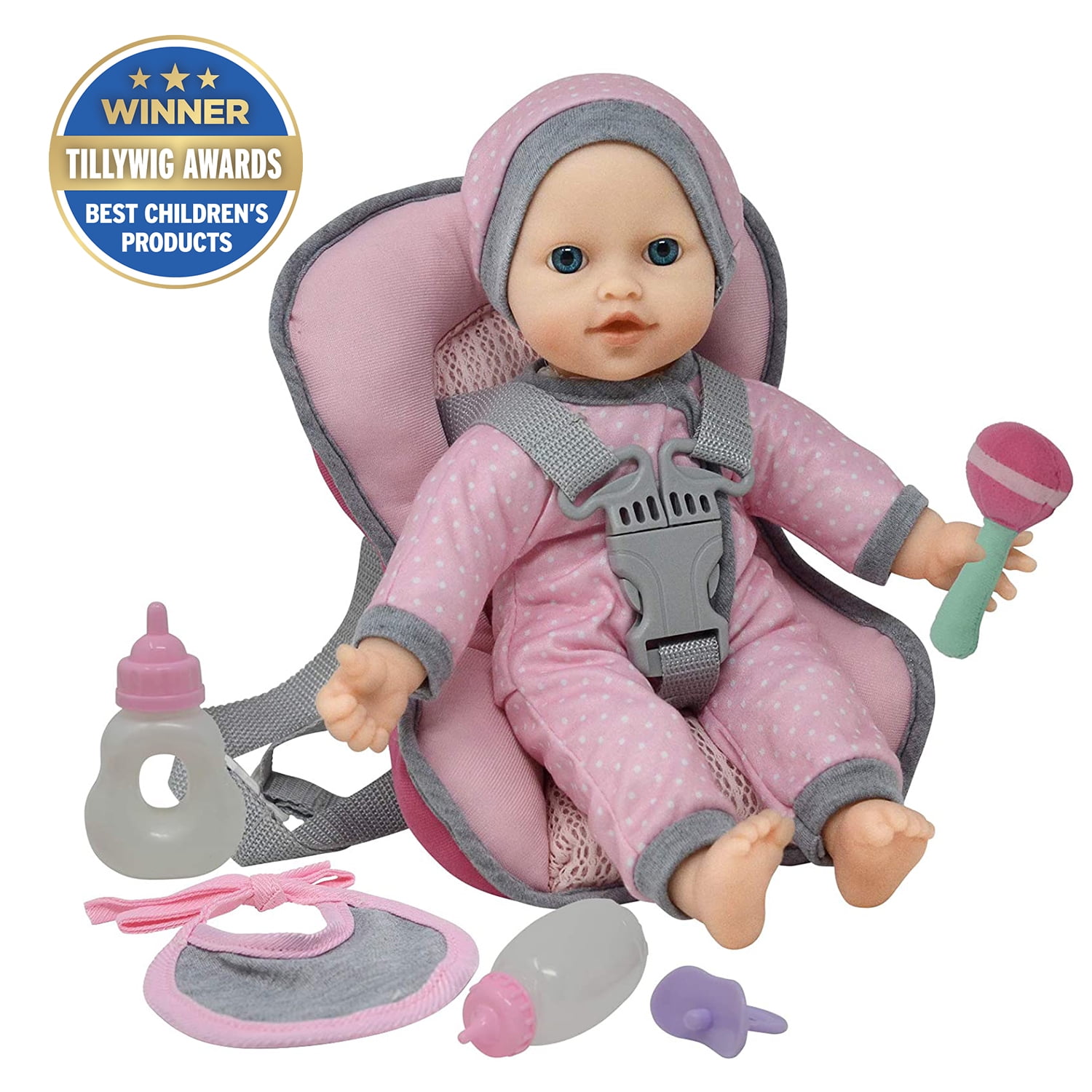 Casdon Baby Huggles Car Booster seat Role Play Doll Accessory Toy/Gift  BNIB 