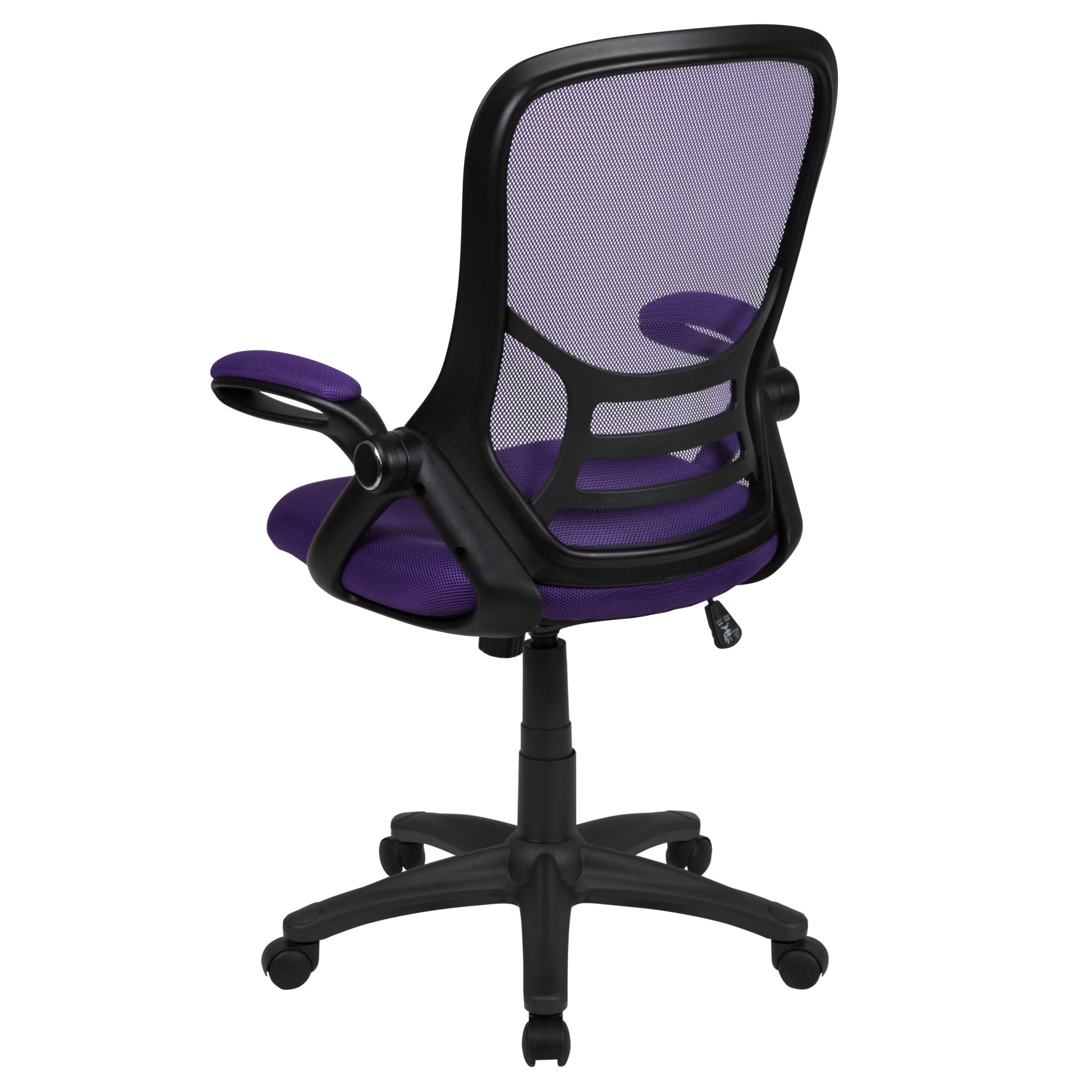 Flash Furniture Porter Ergonomic Mesh High-Back Swivel Office Chair with Flip-Up Armrests, Purple