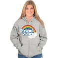 thumbnail image 4 of Friend Zone Funny LGBTQ Cute Rainbow Zip Hoodie Sweatshirt Women Brisco Brands M, 4 of 6