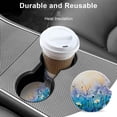 thumbnail image 5 of Car Coasters for Cup Holder Absorbent, Car Ceramic Coasters with Finger Notch, Auto Accessories for Men Women Wildflower Oil Painting 4 Pack, 5 of 6