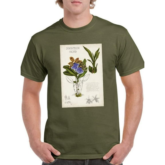Orchid Field Notes Ii. T-Shirt Men -Naomi McCavitt Designs, Male Medium