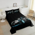 thumbnail image 3 of Sports Car Comforter Stylish Black Race Car Comforter Set Extreme Sports Theme Bedding Set Cool Speed Luxury Car Decor Quilt Set with Bedding, 3 of 6
