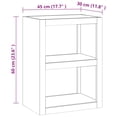 thumbnail image 4 of vidaXL Side Table 45x30x60 cm Solid Wood Teak, 4 of 4