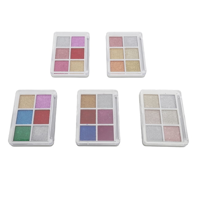 Polvo Para Decoración De Uñas, Efecto Espejo Metálico, 6 Colores, 5 Piezas, Decoración De Uñas DIY, Brillo Duradero, Polvo De Uñas De Color Rico Con 15 Barras De Sombra De