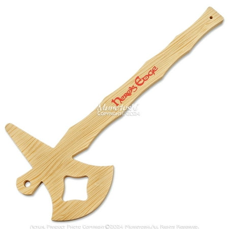 Munetoshi 18" Tomahawk Battle Axe Foam Wooden Finish Lightweight Prop Costume Viking Cosplay Prop