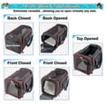 thumbnail image 4 of Pet Carrier Expandable for Cats, Dogs, and Small Animals - Airline Travel-Ready TSA Approved - 4 Sided, Expandable, Breathable, Collapsible, Removable Fleece Pad, Multiple Pockets for Travel, 4 of 8