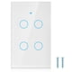 thumbnail image 2 of Interruptor WiFi Inteligente Interruptor de Pantalla Táctil WiFi de 4 Vías Círculo único para Control de Luz de Pared CA 95-250V Interruptor de Control de Aplicación Remota, 2 of 8