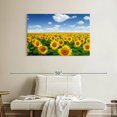 thumbnail image 2 of Elephant Stock Sunflower Field Horizon Wall Art - Horizontal Canvas Wall Art - Living Room Wall Decor - Nature Canvas - Orange And Blue Decor - 39" x 26", 2 of 8