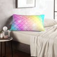 thumbnail image 6 of Pofeuu Fish Scale Print Polyester Microfiber Plush Pillowcases, Super Soft and Cozy Pillow Case Covers with Envelop Closure（Pillow core not included）-16"x24", 6 of 6
