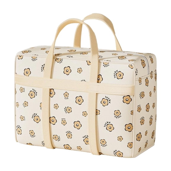 Heavy Duty Storage Bag with Reinforced Handles, Oversized Clothing and Quilt Organizer, Thickened Double Zipper for Travel, 19.7x19.7x19.7 inch