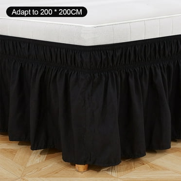 Ruffled Bed Skirt Ashton, Velcro Bed Skirts Detachable King