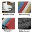 thumbnail image 2 of Howarmer Placemats Set of 4, Heat Resistant Non-Slip Place Mats for Dining Table, Washable Durable PVC Vinyl Woven Table Mats（Black, 4）, 2 of 7