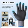 thumbnail image 5 of KAYGO Safety Work Gloves MicroFoam Nitrile Coated-3 Pairs KG18NB,Seamless Knit Nylon Glove with full fingers Touchscreen,Ideal for General Purpose,Automotive,Home Improvement, Black,Small, 5 of 6