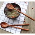 thumbnail image 2 of Wooden Spoons, 6 Pieces 9 Inch Wood Soup Spoons for Eating, 2 of 7