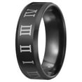 thumbnail image 2 of Naierhg Finger Ring Luxury Jewelry Gift Stainless Steel Roman Number Print Men Band for Prom, 2 of 8