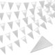 thumbnail image 1 of Pancarta de banderín triangular de 3 piezas, decoración de fiesta de papel metálico plateado, banderas triangulares para Navidad/Graduación/Boda 3m/9.8FT, 1 of 7