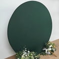thumbnail image 5 of BalsaCircle 7.5 feet Hunter Green Fitted Spandex Round Wedding Backdrop Stand Cover Wedding Party Event, 5 of 8