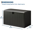thumbnail image 3 of Gaderth Outdoor Storage Box,130 Gallon Resin Deck Box,Waterproof Lockable Outdoor Storage Bench,Storage Container For Patio Furniture Garden Tools Package Delivery, 3 of 9