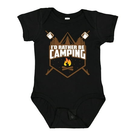 

Inktastic I d Rather Be Camping Boys or Girls Baby Bodysuit