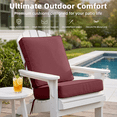 thumbnail image 6 of NOFFA 3 Set 20 x 20 x 4 inch Outdoor Chair Cushions for Patio Furniture for Wicker Chair, Water Resistant Removable Cover and Straps, Non-Slip Base, Red, 6 of 8