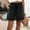 Black, variant on Njoeus Women's Linen Shorts, Women Casual Cotton Summer Comfy Drawstring Shorts Womens Elastic High Waist Short Pants with Pockets S-3XL