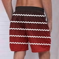 thumbnail image 3 of Jalioing Men's Beach Shorts Lightweight Elastic Waist Drawstring Striped Shorts Summer Casual Shorts with Pocket, 3 of 4