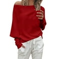 thumbnail image 1 of Haut Décontracté pour Femmes à une Manche Couleur Unie Mode Blouse pour Femmes, 1 of 5