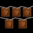 thumbnail image 3 of Northlight Tropical Bamboo Indoor Outdoor Patio String Light Set - 7.25' White Wire - 10ct, 3 of 7