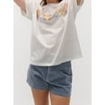 thumbnail image 5 of Rdhnmea Women T-shirt, Short Sleeve Flower Print Loose Summer Casual Tops, 5 of 7